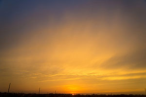 九十九里浜　美しい夕焼け