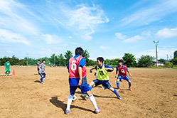 高校入学案内パンフレット用写真　サッカグラウンド